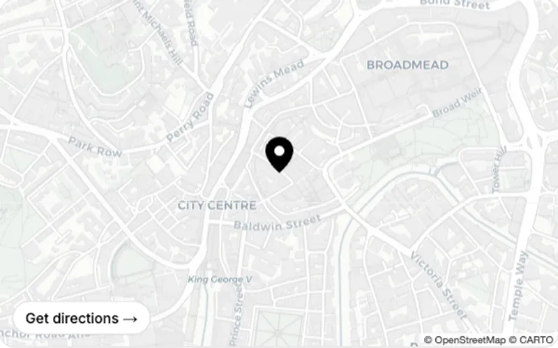 Map of 12 Corn Street, Bristol BS1 1JB